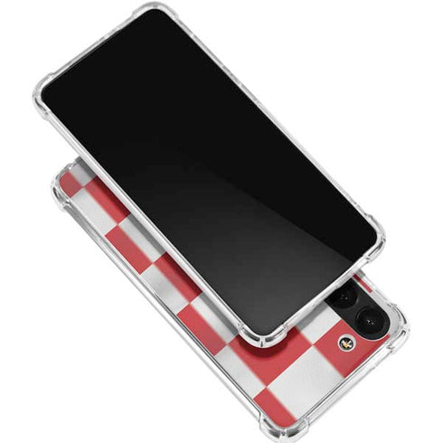 Croatia Soccer Flag Galaxy S24 FE Clear Case